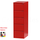 Red Lockable Metal Filing Cabinet Four Drawer Lateral File Cabinets For Office Use 