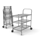 Collapsible Wire Rolling Cart For Kichen 290lbs Max Load Weight