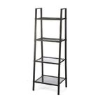 Four Layers Home Wire Shelving For Collection  , Black Or White Metal Iron Boltless Shelving