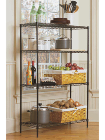 Small Item Home Storage Organizer Wire Shelving 4 Layer 36" W X 14" D X 54" H